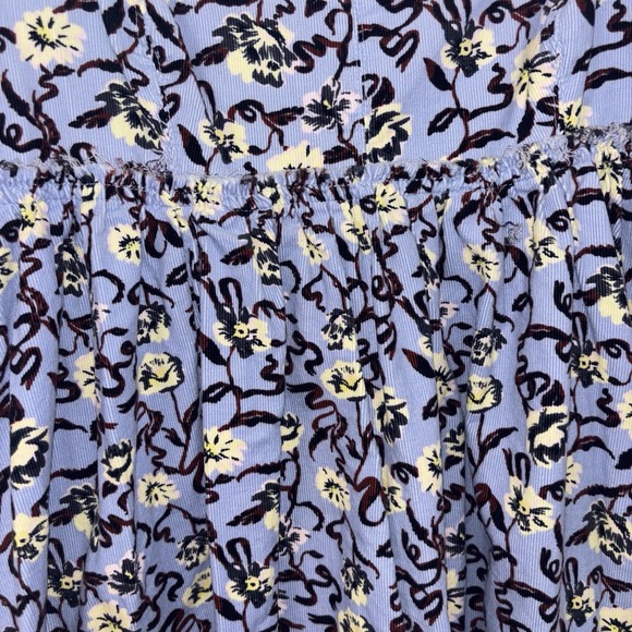 Free People Bessie Micro Corduroy Babydoll Floral Dress XS - Picture 3 of 9